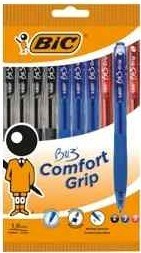 BIC Comfort Grip Assorted Colour Pens Pack of 10
