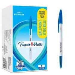 Papermate  Ballpont Pens Medium Point 1.0 mm Blue Pack of 50