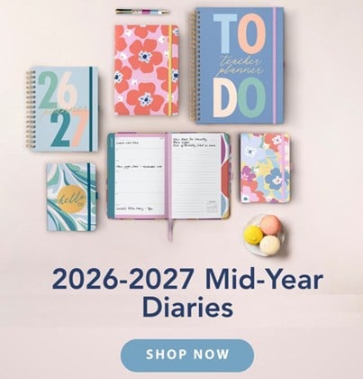 Stationery: Mid-Year Diaries Mid Page Banner