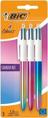 BIC 4 Colour Gradient Blister 3 pack