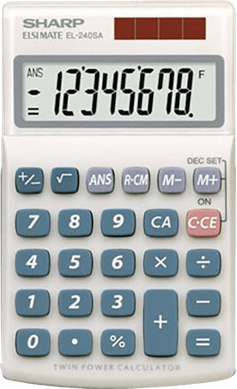 Sharp El240Sab Basic Hand Held Calculat