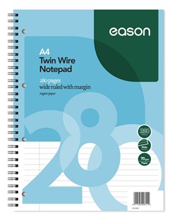 EASON A4+ TWIN WIRE NOTEBOOK 280PGS 70GSM