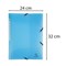 Exacompta Folder 3F Elast PP A4 Chrom Pastel Blue