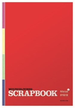 A4 80page Scrapbook Asst colour sugar papers 300x230mm