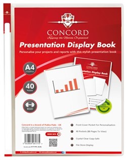 A4 40pkt Clear Presentation Display Book