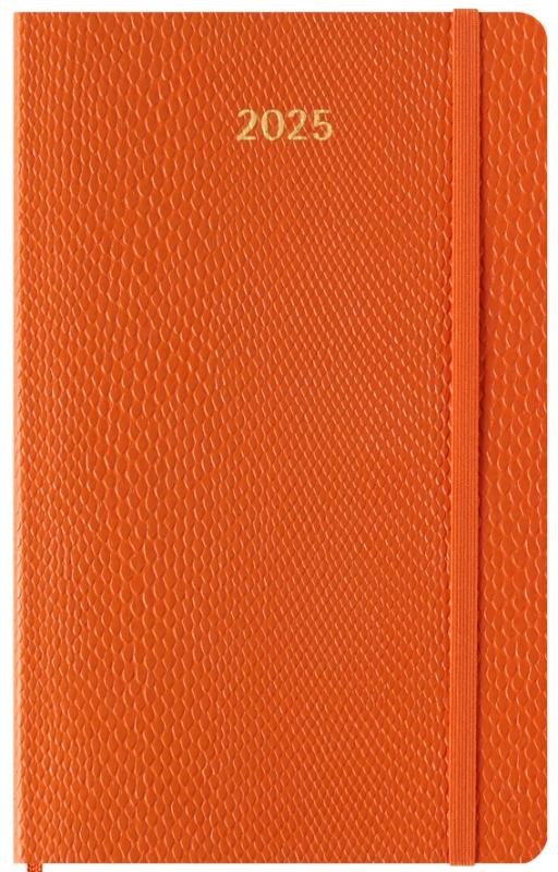 Moleskine 2025 Weekly Vegan Cover Diary Pythoneffect, Orange with Gift Box