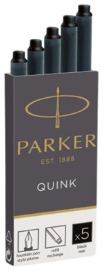 Quink Cartridges Perm Black Pkts 5 $$