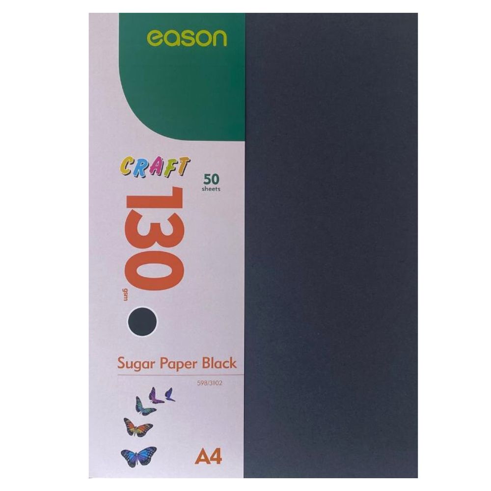 Eason A4 Pack 50 Black Sugar Paper
