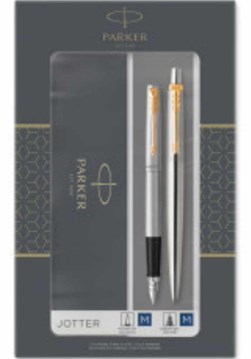 Jotter Duo Gift Set- Ballpoint Pen & Fountain Pen-Blue Ink