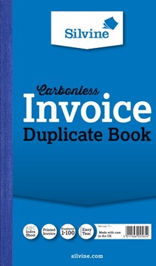 Silvine Carbonless Invoice Book 8 25 X 5