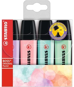 Stabilo Boss Original Pastel Asstd Colours Highlighters  4Pk
