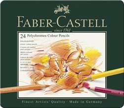 F/Castell Tin 24 Polychromos Col Pencils