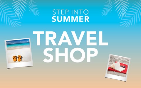 Travel Shop: Top Header Banner