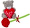 CBV23 S4 BEAR WITH ROSE AND GIGT BOX