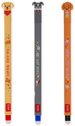 Legami Fur-ever Friends Erasable Pens 3 Pack