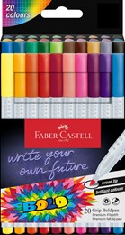 Faber Castell Grip Boldpen Felt Tip Pen - Set of 20