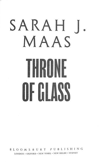 Throne Of Glass By Sarah J. Maas | Fantasy