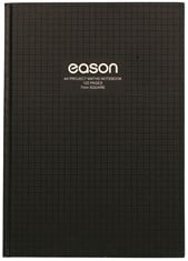 Eason A4 120 Page Project Maths Hardback 7mm Squares - Black