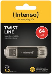 Intenso USB Flash 3.2 Twist USB-A & USB-C - 64GB