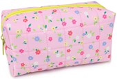 Ditsy Floral Padded Squares Pencil Case - Pink