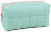 Quilted Squares Pencil Case - Mint