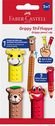 Faber Castell Grippy Pencil Cap Animal - Set of 3