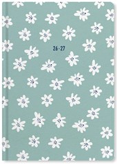 Letts 26-27 Academic Diary Daisies A5 Week To View - Mint