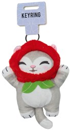 WHSmith Cat Dressed Up Plush Keyring