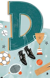 Father's Day Card - Sports Equipment