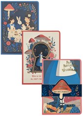 Portico Alice's Adventures in Wonderland B6 Journals - 3 pack