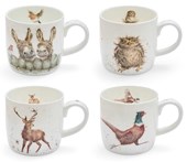 Wrendale Autumn Mugs 11oz - Set of 4