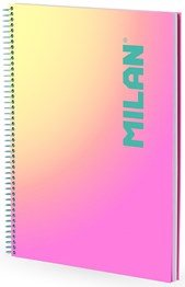 Milan A4 Spiral Hardcover Notebook Lined 90 Pages - Pink Sunset