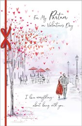 I Love Everything About Being With You Valentines Day Card 9x6