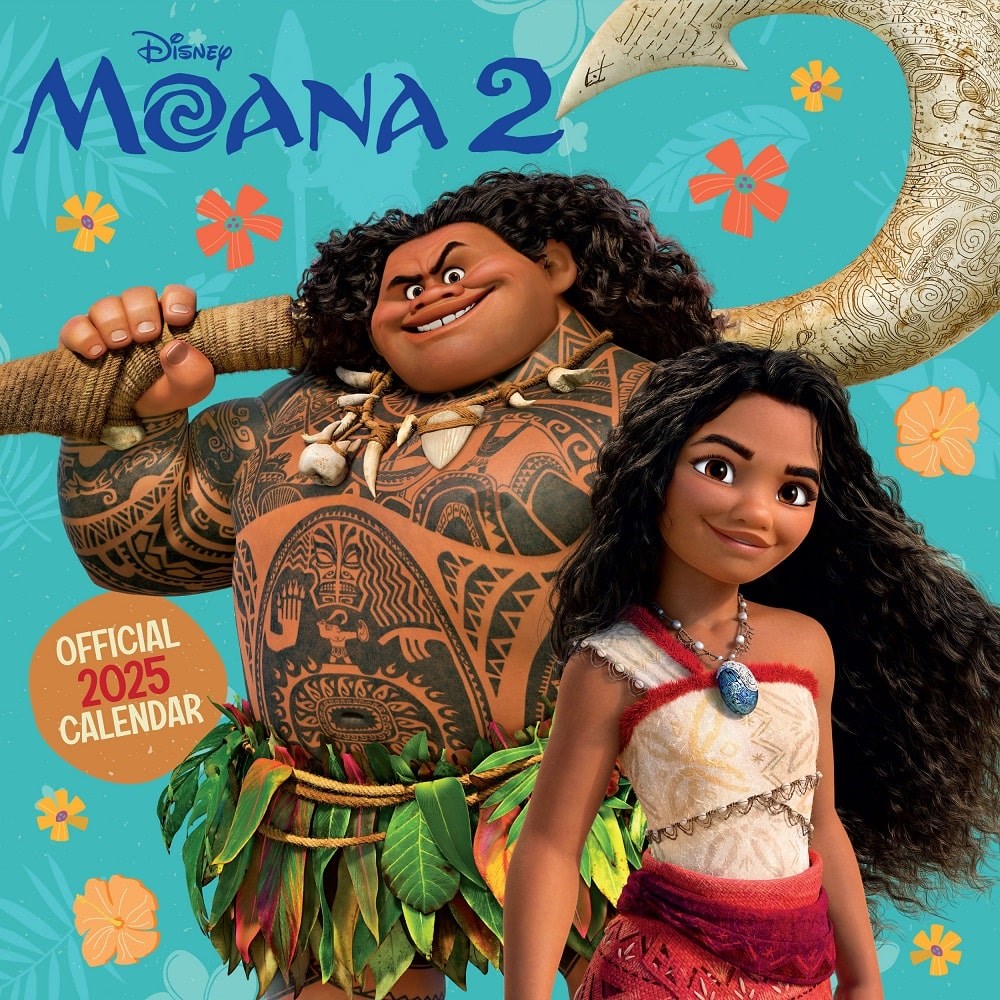 Disney Moana 2 2025 Square Calendar