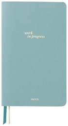 Papier Softcover Faux Leather Notebook Work in Progress - A5