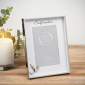 Faith & Hope Silver Box Confirmation Photo Frame  4" x 6"