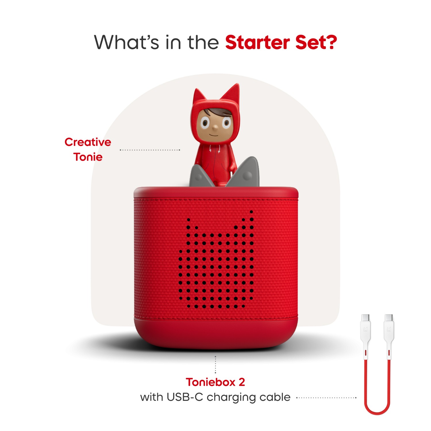 Tonies Toniebox 2 Starter Set - Sunset Red | Easons.com