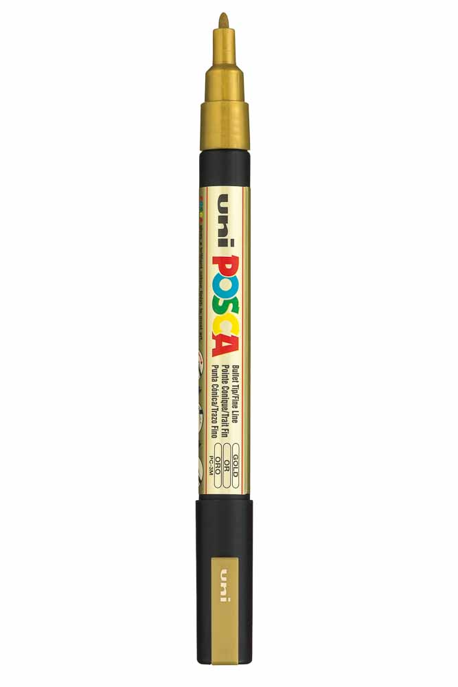 Posca Fine Bullet Tip Gold PC-3M
