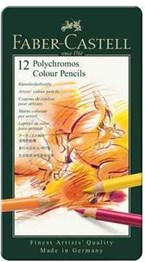 Faber Castell | Polychromos Colouring Pencils - Tin Of 12