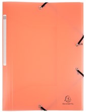 Exacompta Folder Elastic A4 Chrome Pastel Coral