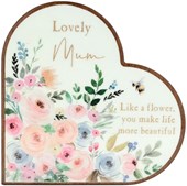 Widdop The Cottage Garden Mantel Heart Plaque - Mum