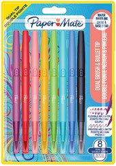 Papermate Flair Dual Tip Markers Pack of 8 - Assorted Colours