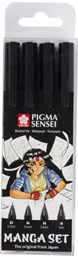 Sakura Pigma Sensei manga set | 4 sizes, black