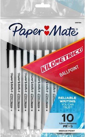 Papermate Kilometrico Black 10 Piece