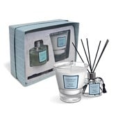 Tipperary Crystal French Linen Candle & Diffuser Gift Set