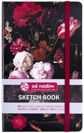 Royal Talens Art Creation Sketchbook Still Life with Flowers in a Glass Vase 140 g 80 Sheets - 13 x 21 cm