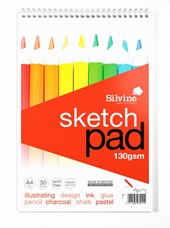 Silvine A4 130Gsm Sketch Pad 30 Sheet Twinwire