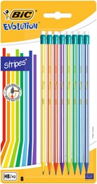 Bic Evo Stripes Pack of 8