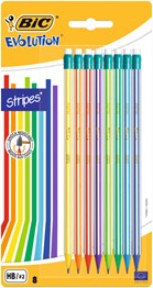 Bic Evo Stripes Pack of 8