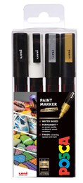 Posca PC-3M Fine Bullet Tip, set of 4 mono colour